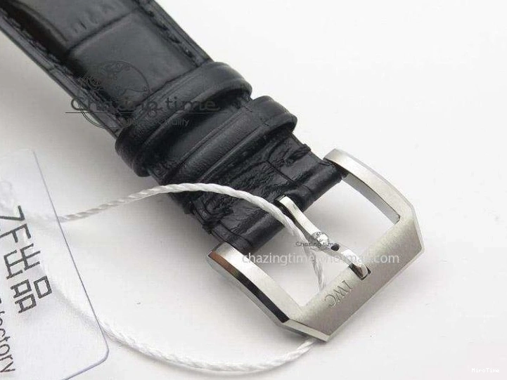 MIROTIME 0121 Portuguese IW545407 Black Dial ZF 1:1 Best Edition On Dark Blue Leather Strap DailyWear 7337